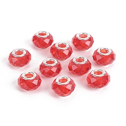 Faceted Glass European Beads&nbsp;GPDL-E004-01F