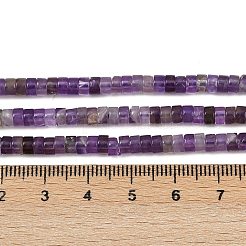 天然石アメジストビーズ連売り  ディスク  ヒシビーズ  4~4.5x2mm  穴：0.8mm  約157個/連  15.04~15.08''（38.2~38.3センチメートル）&nbsp;X-G-H230-81