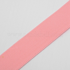 超幅広の厚手の平らなゴムバンド  ウェビング衣類縫製アクセサリー  ピンク  30mm&nbsp;EC-WH0016-A-S022