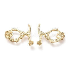 Brass Toggle Clasps&nbsp;X-KK-F820-02G