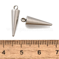 ステンレスペンダント201個  コーンチャーム  ステンレス鋼色  18.5x5.5mm  穴：2mm&nbsp;STAS-F311-05P-09