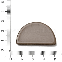 不透明樹脂のフロッキングカボション  ココナッツブラウン  アーチ  22x36.5x3.5mm&nbsp;RESI-K033-07F