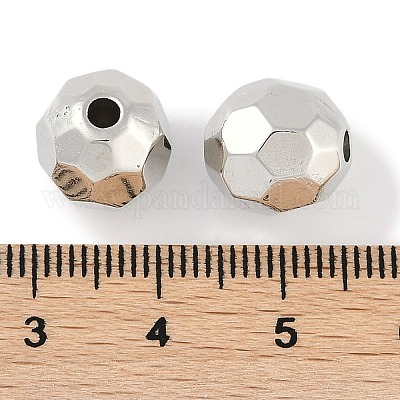 CCBプラスチックビーズ  ラウンド  多面カット  11.5x11mm  穴：2mm&nbsp;ALUM-U001-01B-05-1