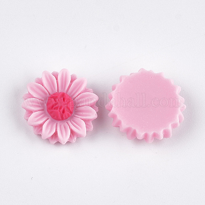 樹脂カボション  ヒマワリ  ピンク  15x5mm&nbsp;CRES-T010-60G-1