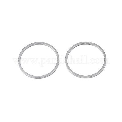 変色しない304ステンレススチール製リンクリング  ステンレス鋼色  20x1mm  内径：18mm&nbsp;STAS-T047-15K-1