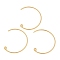 Brass Earring Hooks, C Shape, Light Gold, 31x26x0.9mm, Hole: 1.9mm