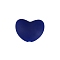 Silicone Beads, DIY Nursing Necklaces Making, Heart, Dark Blue, 17x20mm