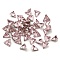 Glass Rhinestone Cabochons, Back Plated, Triangle, Light Amethyst, 6x7x3mm