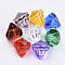 Transparent Acrylic Pendants, Faceted, Diamond, Mixed Color, 26x24mm, Hole: 2.5mm, about 80pcs/500g