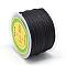 Nylon Threads, Milan Cords/Twisted Cords, Black, 1.5~2mm, about 54.68 yards(50m)/roll