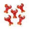 Handmade Lampwork Beads, Shrimp, 26~33x20.5~22.5x7~8.5mm, Hole: 2mm