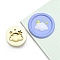 Round Brass Stamp Heads, Golden, Cloud, 25mm