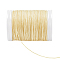 Round Polyester Sewing Threads, Pale Goldenrod, 0.6mm, about 82.02 Yards(75m)/Roll