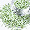 12/0 Glass Seed Beads, Baking Paint, Round Hole, Round, Light Green, 2~3x1.5~2mm, Hole: 0.8mm, about 450g/Pound