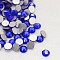 Glass Flat Back Rhinestone, Grade A, Back Plated, Faceted, Half Round, Cobalt, SS5, 1.7~1.8mm, 1440pcs/bag