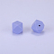 Hexagonal Silicone Beads, Medium Purple, 23x17.5x23mm, Hole: 2.5mm