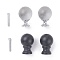 2 Styles Drawer Knobs, with Glass & Plastic, for Home, Cabinet, Cupboard and Dresser, Mixed Color, 40.5x29mm, Hole: 3.5mm