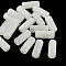 Column Imitation Gemstone Acrylic Beads, White, 20x8mm, Hole: 2mm, about 480pcs/500g