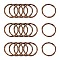 Tibetan Style Linking Rings, Circle Frames, Cadmium Free & Nickel Free & Lead Free, Red Copper Color, 22x1.5mm, about 18.5mm inner diameter