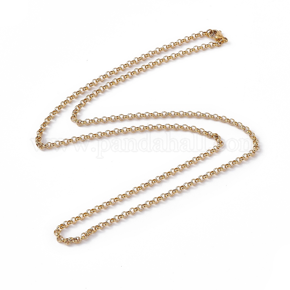 Wholesale 5/10/20pcs 2/3/4/5mm Gold Stainless Steel Rolo Chain Necklace – Unisex, 316L, No Pendant