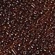 ガラスシードビーズ  トランスペアレント  ラウンド  ブラウン  6/0  4mm  穴：1.5mm  約300粒/30g&nbsp;X2-SEED-A004-4mm-13-2