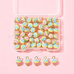 50Pcs Transparent Stripe Resin Charms&nbsp;PALLOY-FS00041-01
