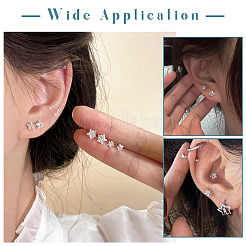 40Pcs 5 Size Crystal Rhinestone Tiny Star Stud Earrings&nbsp;EJEW-TA0001-13
