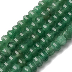 天然石グリーンアベンチュリンビーズ連売り  多面カット  カボチャ  8x5mm  穴：1mm  約70~72個/連  14.17''~15.16''（36~38.5センチメートル）&nbsp;G-P587-D14-02