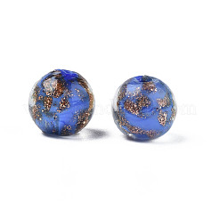Handmade Gold Sand Lampwork Beads&nbsp;LAMP-T016-10B