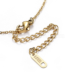 (Jewelry Parties Factory Sale)304 Stainless Steel Cable Chains Pendant Necklaces&nbsp;NJEW-F267-21G