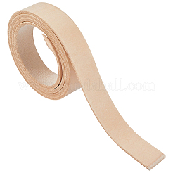 フラットレザーコード1本  レザークラフト用  アンティークホワイト  24x3.5~4mm  約100~125cm/pc&nbsp;WL-CL0001-21B