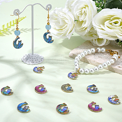 42Pcs 7 Colors Alloy Printed Pendants&nbsp;FIND-SC0021-50