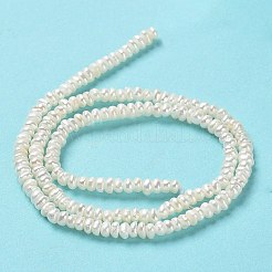 天然養殖淡水パールビーズ連売り  ロンデル  グレード4a+  ベージュ  2.8~3.2x1.5~2.5mm  穴：0.6mm  約175~178個/連  14.25~14.37インチ（36.2~36.5cm）&nbsp;PEAR-J007-32