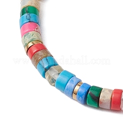 Natural & Synthetic Mixed Gemstone Heishi Beaded Bracelets&nbsp;BJEW-JB11073