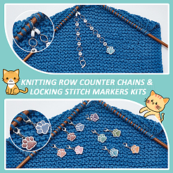 Knitting Row Counter Chains & Locking Stitch Markers Kits&nbsp;HJEW-AB00537