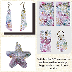 塩ビ革生地  クラフト用品  花柄  ラベンダー  330x198x0.7mm&nbsp;DIY-WH20062-48E