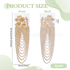 1 Pair Embroidery Plastic Sequin Epaulettes&nbsp;DIY-FG0009-99B
