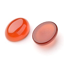 天然な赤い瑪瑙の楕円形のカボション  染め  レッドオレンジ  16x12x6mm&nbsp;G-L394-10B-16x12mm