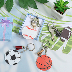DIY Sports Ball Acrylic Pendant Keychain Making Kits&nbsp;DIY-SP0001-43