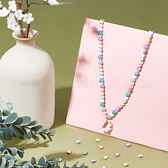 6Strands 6 Colors Rubberized Style Spray Painted Non-magnetic Synthetic Hematite Beads Strands&nbsp;G-CA0001-42