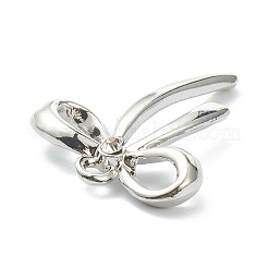 合金ペンダント  ラインストーンでちょう結び  プラチナ  26x20x4mm  穴：1.6mm&nbsp;X-PALLOY-E580-06P