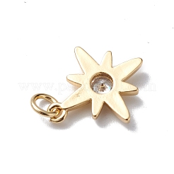 Rack Plating Brass Micro Pave Cubic Zirconia Pendants&nbsp;KK-E003-31G