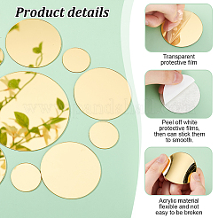 100Pcs 4 Styles Adhesive Acrylic Cabochons Sheets&nbsp;DIY-PH0022-93C