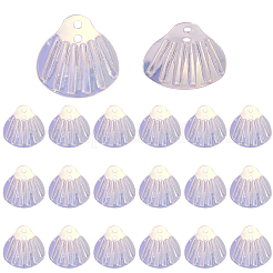 100g PVC スパンコール/スパンコールビーズ  服飾材料  シェル形状  ピンク  13.5x13x0.1mm  穴：1mm&nbsp;KY-CY0001-06B