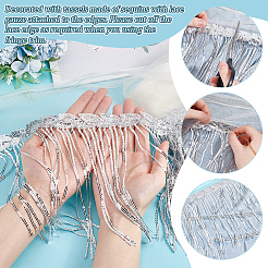 10 Yards Polyester Fringe Lace Trim&nbsp;DIY-WH0308-499B
