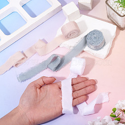 3 Rolls 3 Colors Polyester Frayed Fringe Ribbon&nbsp;OCOR-TA0003-81B