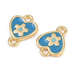 Brass Enamel Connector Charms&nbsp;KK-H078-03B-G01