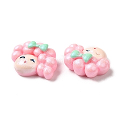 オペーク樹脂カボション  女性たち  ピンク  15x19x8.5mm&nbsp;CRES-M017-02H