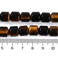 天然石タイガーアイビーズ連売り  コラム  10x10mm  穴：1.4mm  約40個/連  15.47インチ（39.3cm）&nbsp;G-L604-E03-01