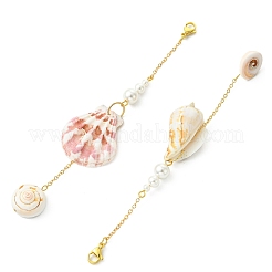 4Pcs 4 Styles Natural Shell Pendant Decorations&nbsp;HJEW-TA00460